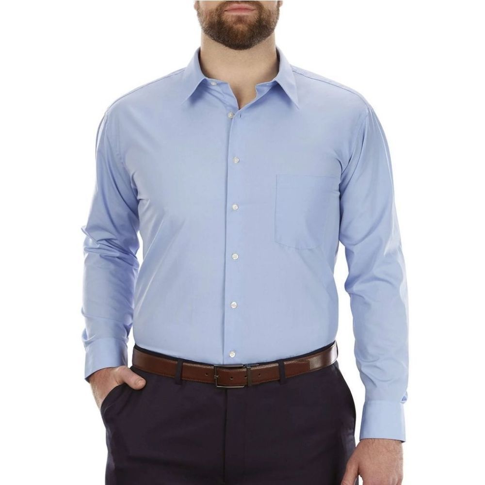 Van Heusen neck 16.5 Large 34-35 blue button up dress shirt NWT long sleeve